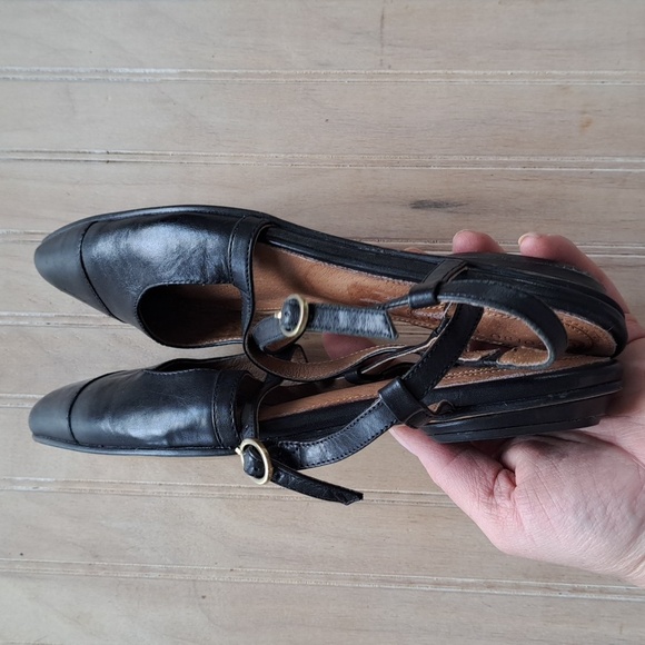 Corso Como Black Flats with Ankle Strap - Picture 10 of 11